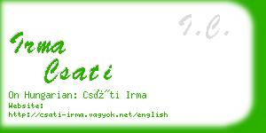 irma csati business card